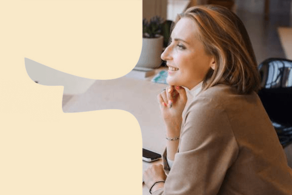 Woman sitting in an office