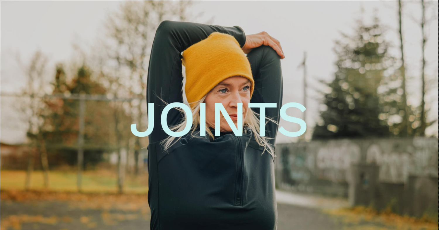 Woman stretching before a run