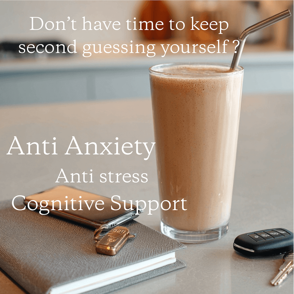 Vanilla shake with anti stress text