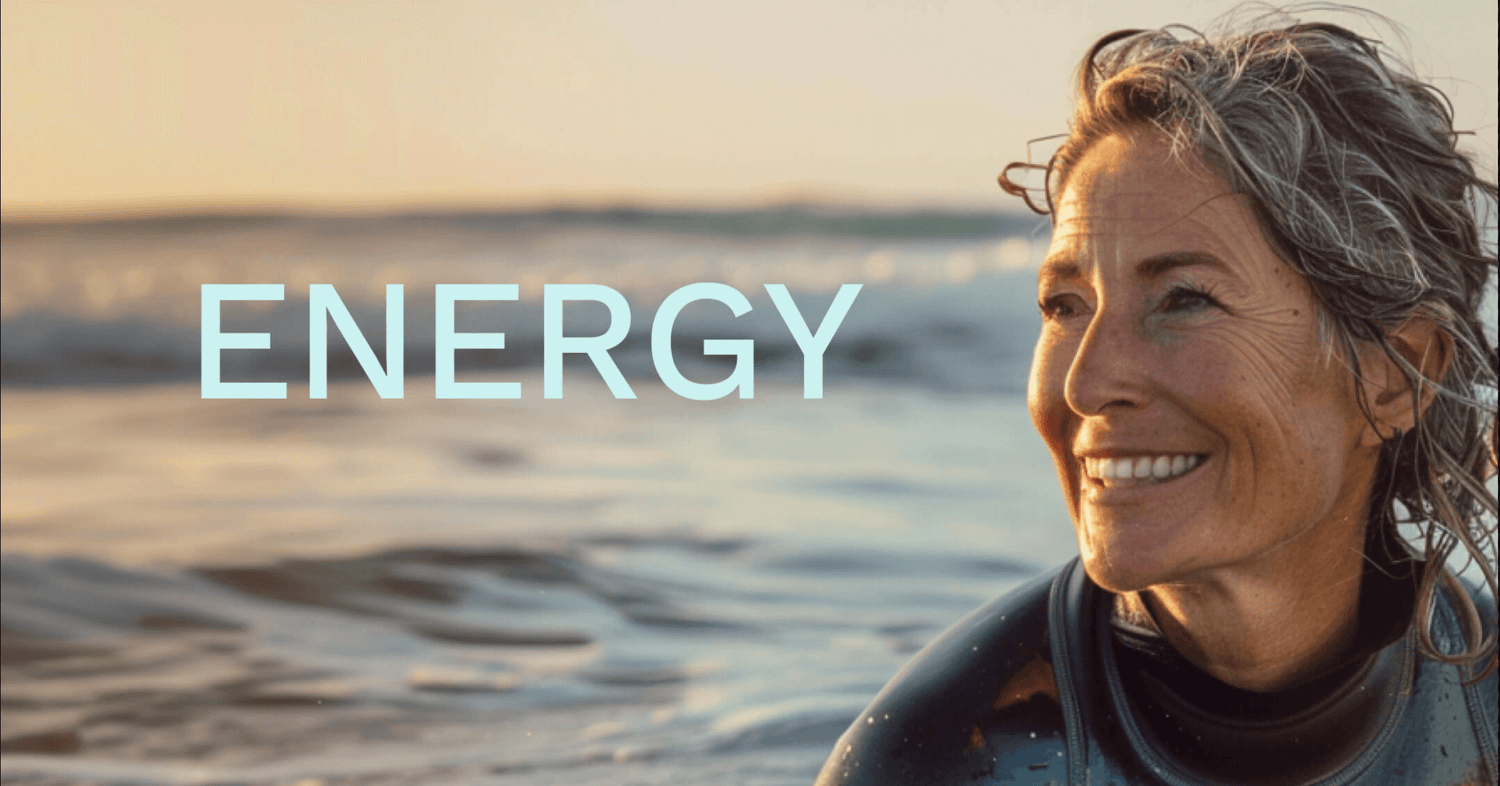 Woman in menopause full of energy
