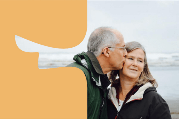 Mature couple on the beach