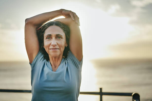 Strong, healthy woman in her fifties