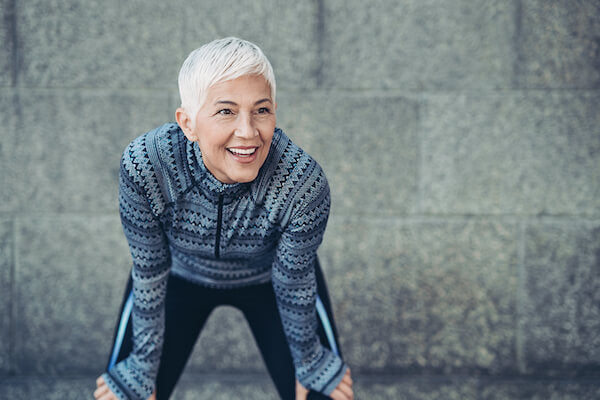 Mature woman in workout outfit