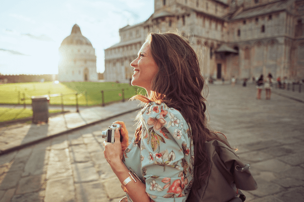 A healthy, happy woman in menopause