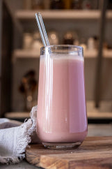 Strawberry weight loss shake in glass