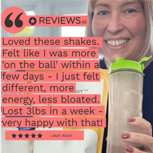 Happy customer holding a chocolate shake 